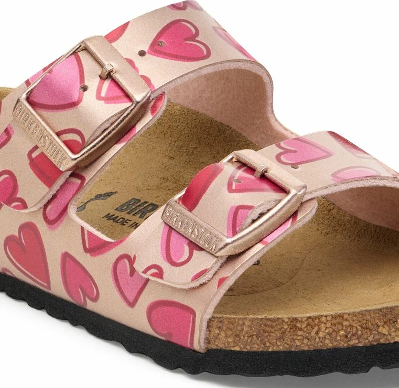 Sandale për fëmijë Birkenstock Arizona Kids 1030434, electric metallic copper hearts