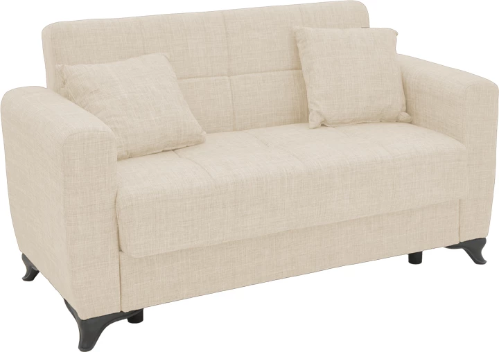 Divan-krevat dy vendësh me hapësirë për depo, krem, Modesto, 155x85x80cm