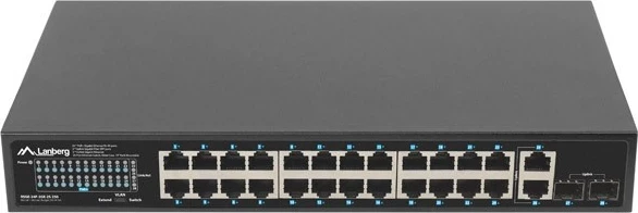 Switch Lanberg RSGE-24P-2GE-2S-250, grafite