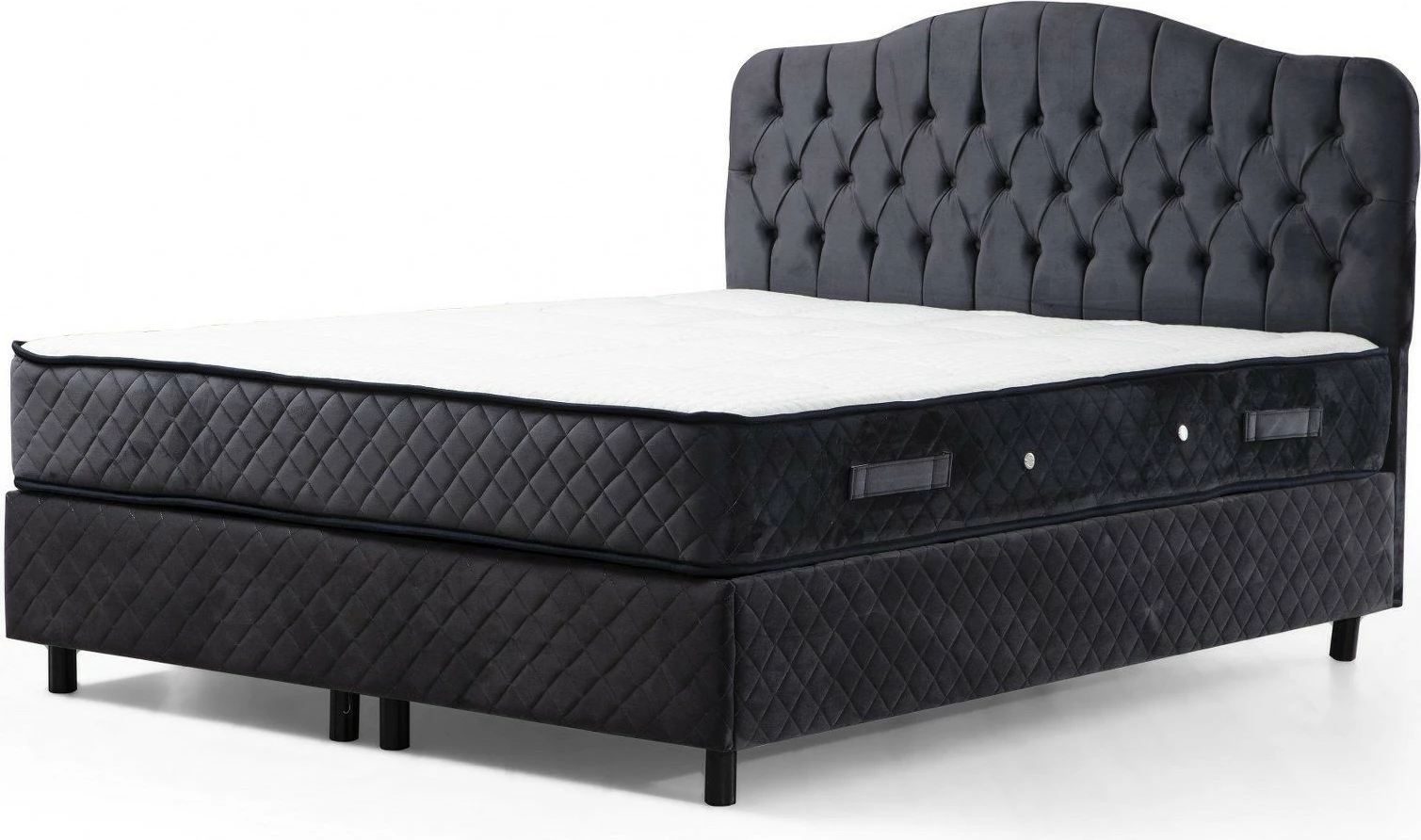 Set dysheku, baza dhe shtrati me koka, ngjyrë antracit, Skye Decor, 160x200 v3