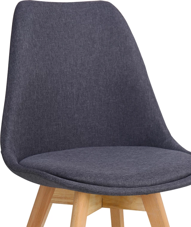 Karrige Gaston, ngjyrë gri e errët, pp-material, dru natyral, 56.5x43x83.5cm