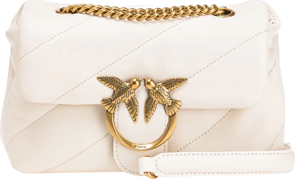 Çantë krahu Pinko Love Puff Mini CL 100039 A0F2 për femra, krem