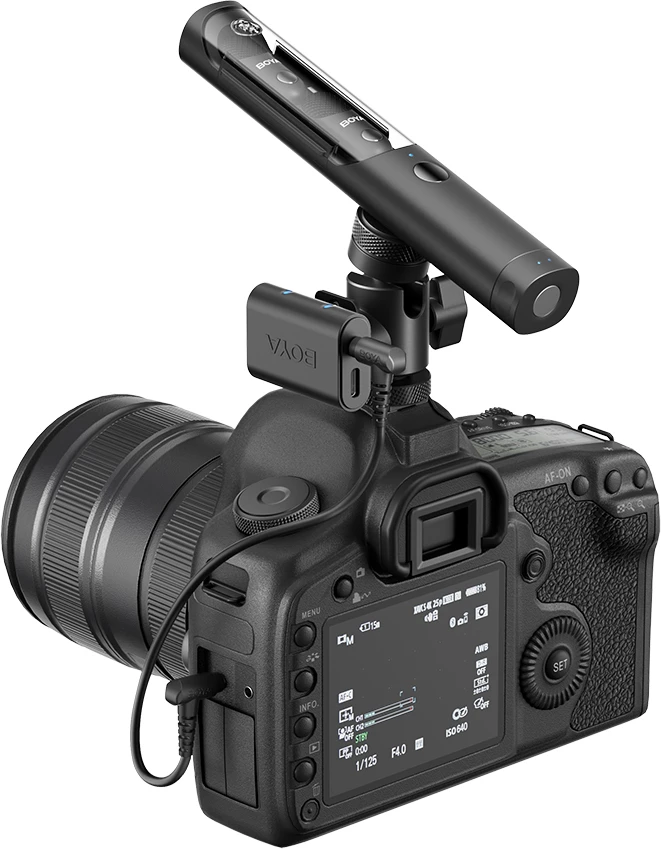 Mikrofon pa kabllo BOYA Magic-02 2.4GHz USB-C, set 2x transmitter + receivera + kuti karikimi, i zi