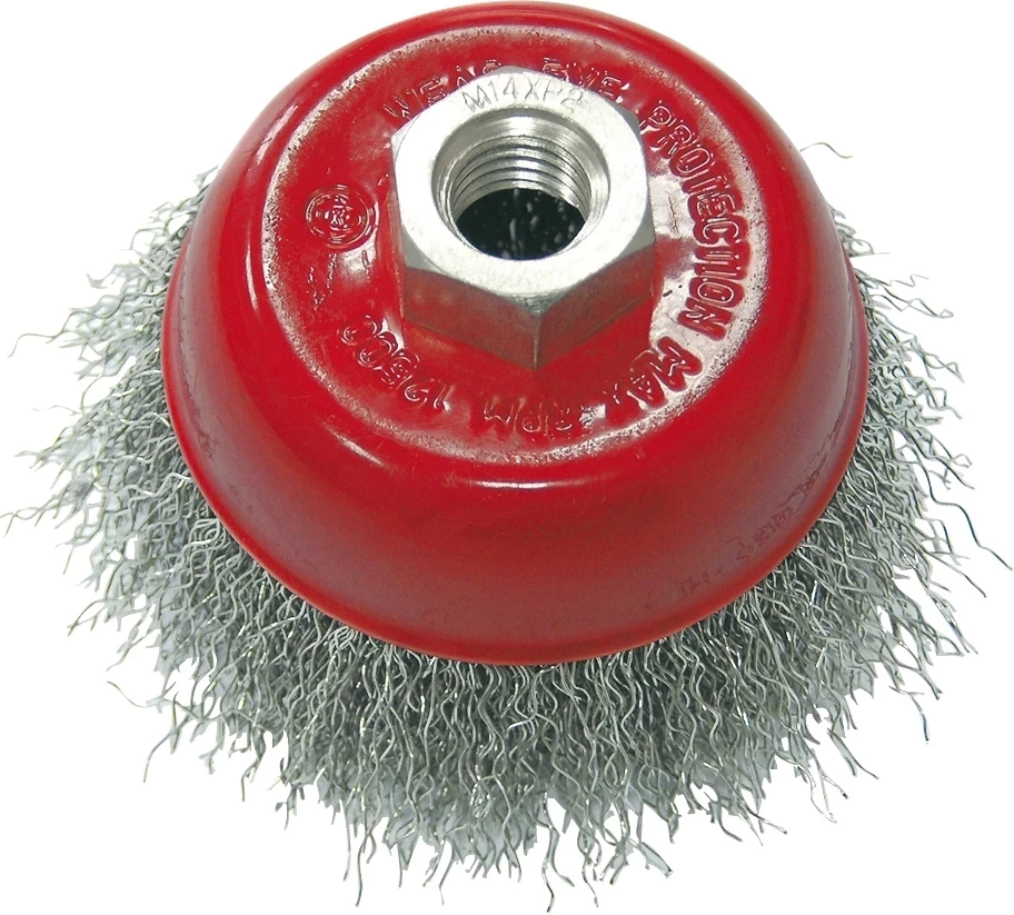 Brushë teli kupë PROLINE 32510, Ø100mm, M14, e kuqe