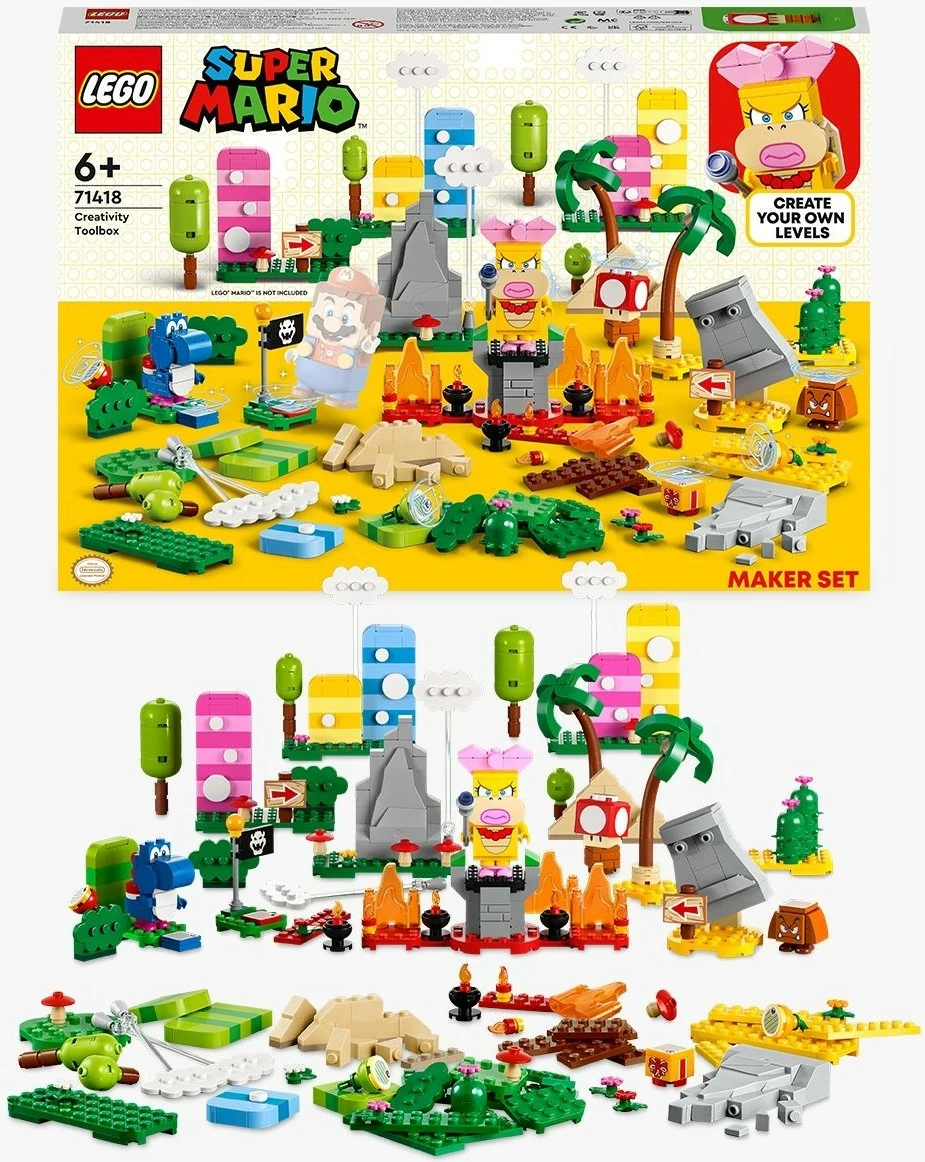 Set ndërtimi LEGO Super Mario Creativity Toolbox, 588 pjesë, shumëngjyrësh