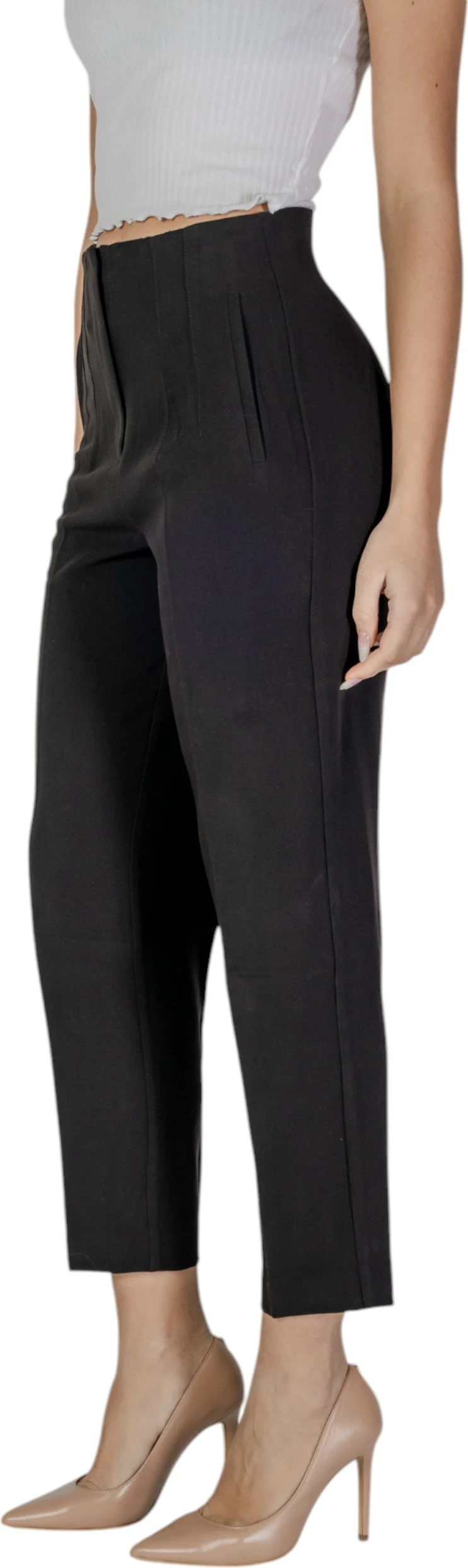 Pantallona për femra Only ONLRAVEN LIFE HW PANT TLR 15298565, të zeza [Madhësia: W38 L32]