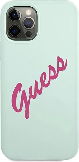 Mbështjellës Guess GUHCP12MLSVSBF për iPhone 12/12 Pro 6.1", silikon, fuchsia/blue