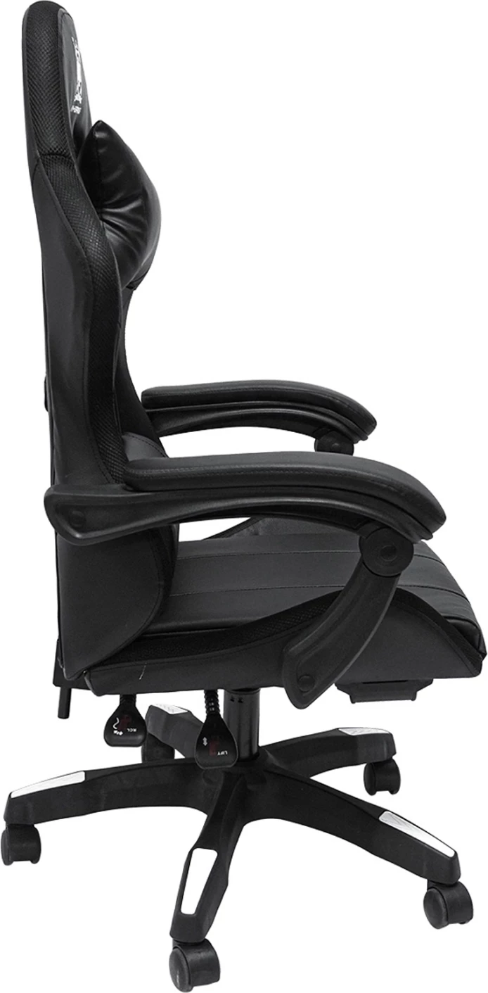 Karrige gaming DARREN FH1203.04, e zezë-bardhë, PVC & najlon, 51x49x125Hcm