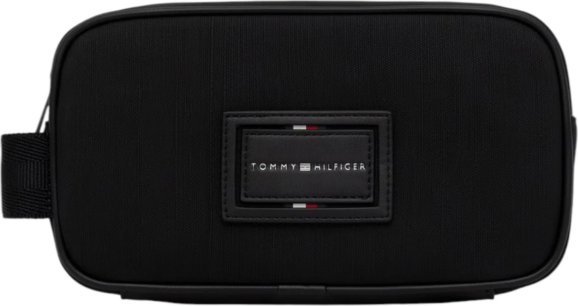 Çantë tualeti për meshkuj Tommy Hilfiger TH Foundation AM0AM14549, e zezë