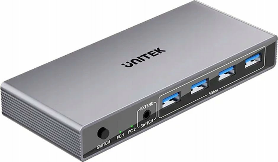 KVM Switch Unitek V1309a 4K@60Hz HDMI USB 3.0, 2 PC, gri