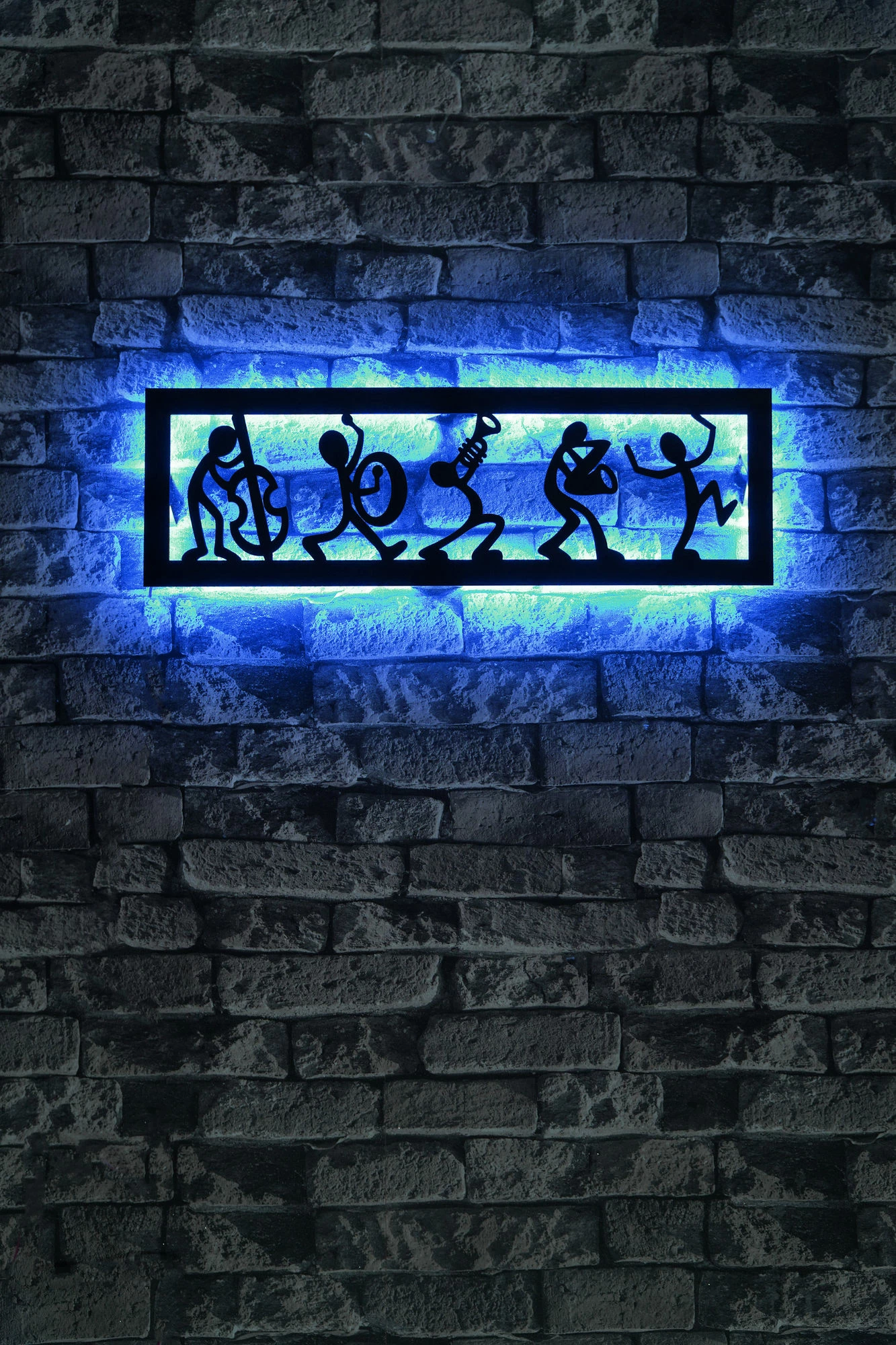 Dritë dekorative LED, motiv grup muzikor, ngjyrë blu