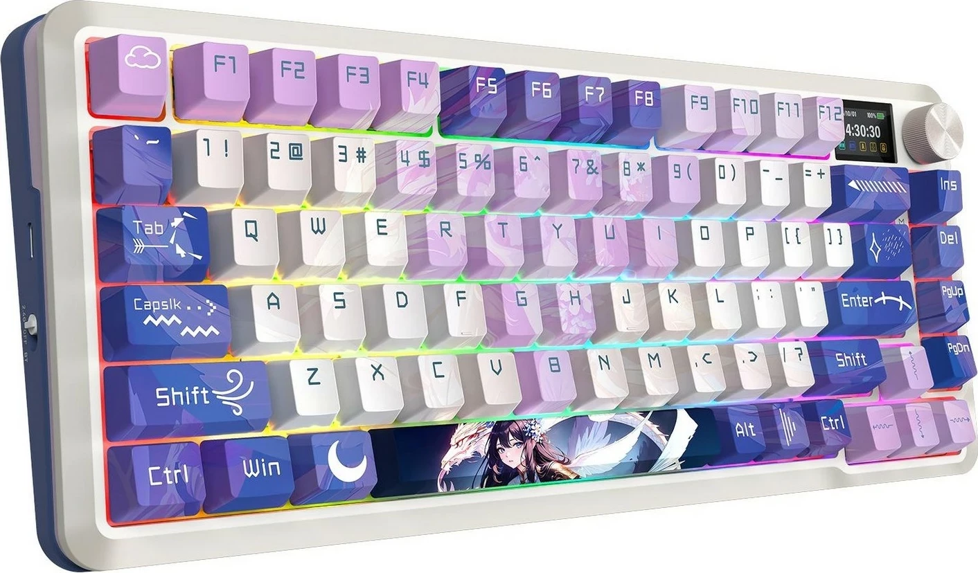 Tastierë mekanike Redragon Flekact Pro K708AK-RGB-PRO, 75%, RGB, wireless/wired, purple