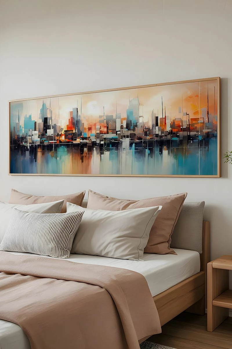 Pikturë dekorative me kornizë, Wallity, Artsmdfyty19-50120, shumëngjyrëshe, 50x120cm