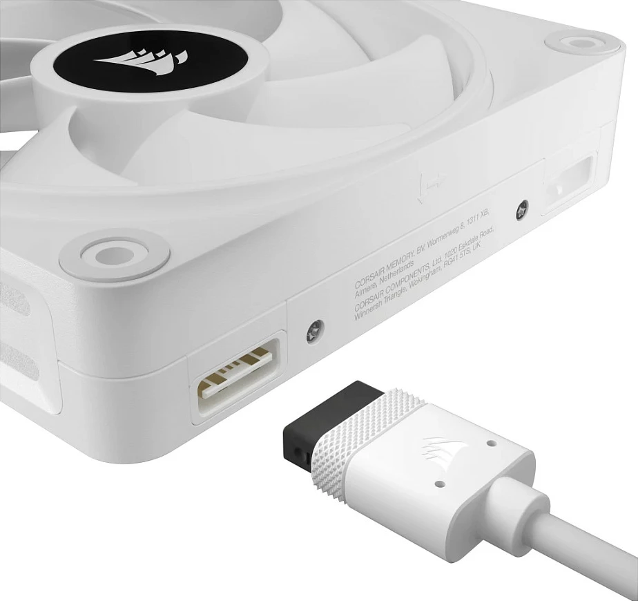 Ventilator për kasë Corsair iCUE LINK QX120 RGB Starter Kit, 120mm, 3 copë, i bardhë