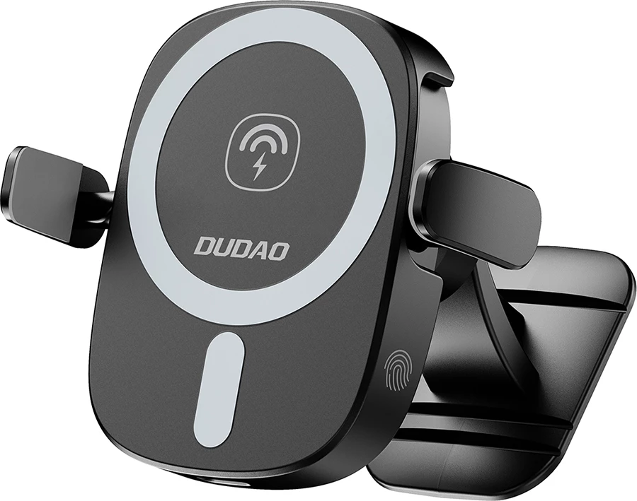 Mbështjellës magnetik për veturë Dudao FW11 me karikues wireless 15W, i zi