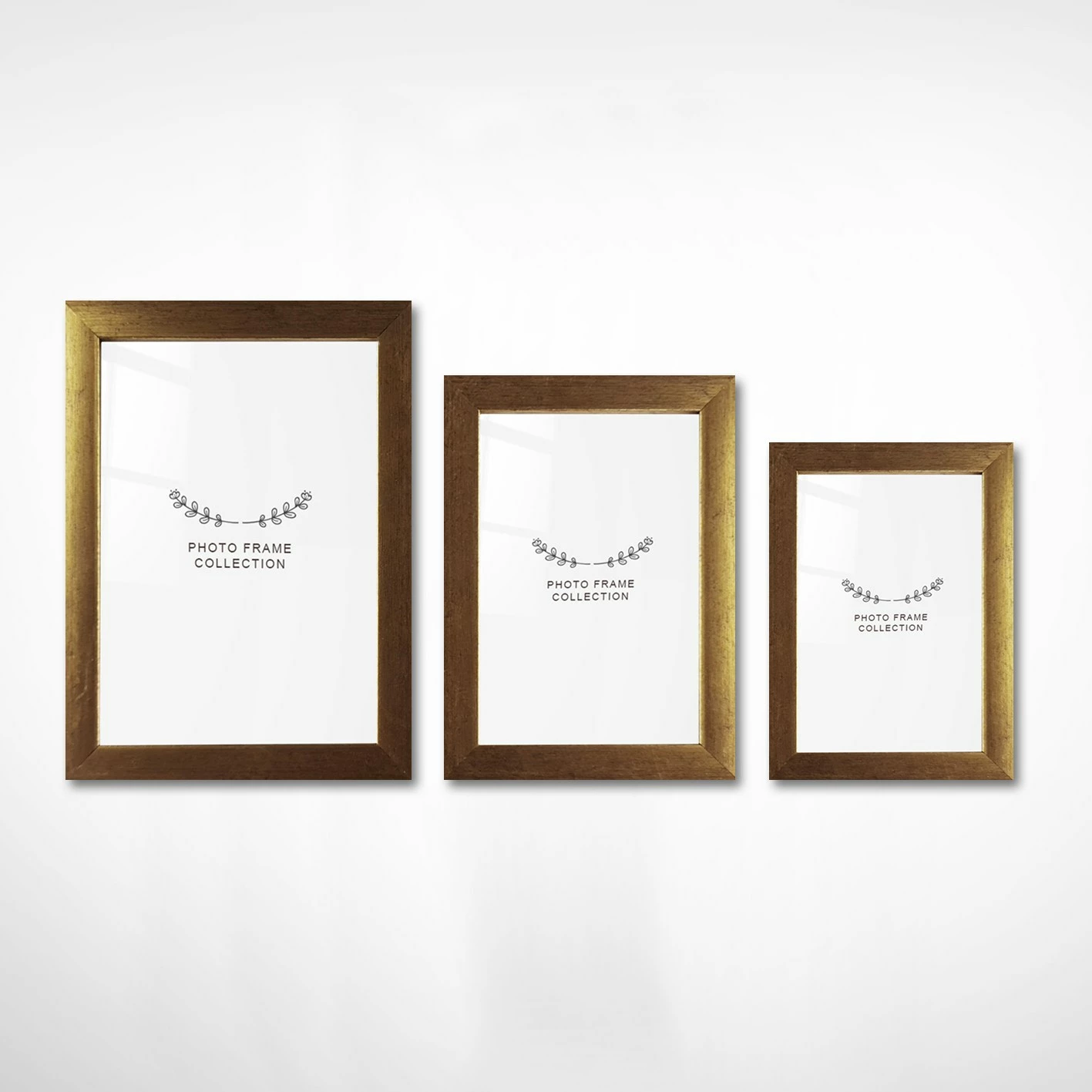 Set kornizash për foto (3 copë), ngjyrë ari, Evila Originals, 3AFC1004