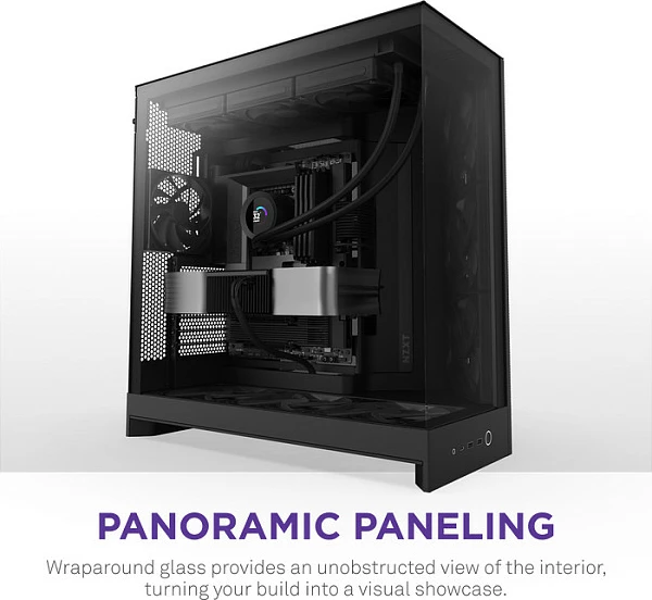 Kasë NZXT H9 Flow Midi Tower, ATX/EATX/mATX/Mini-ITX, xham i temperuar, e zezë