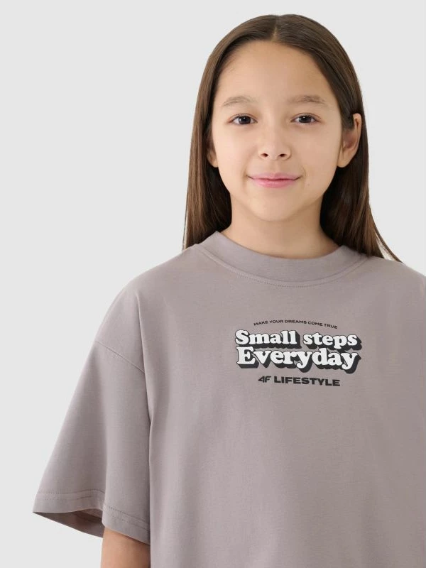 Maicë crop top oversize për fëmijë 4F