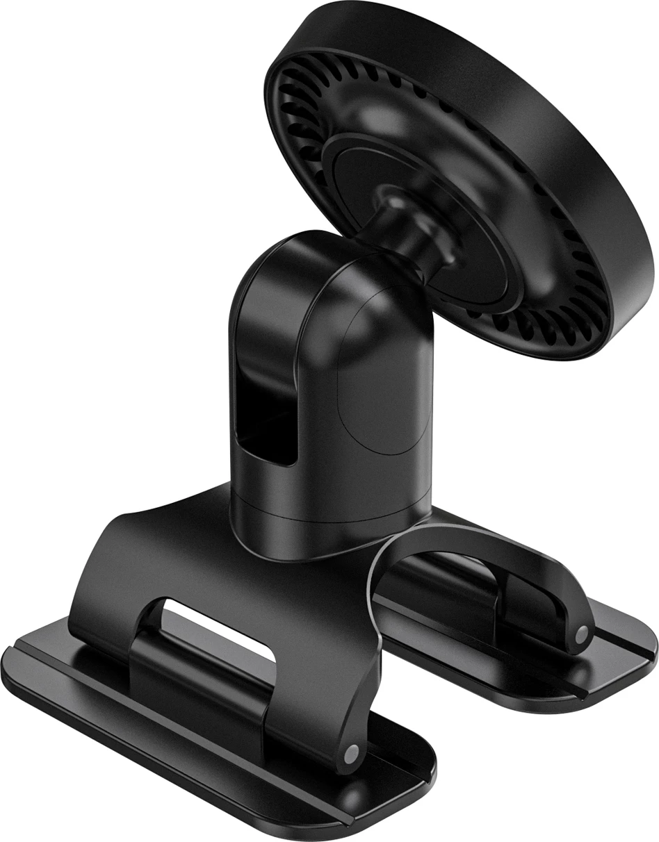 Mbajtës makine magnetik për celular, Dudao F25, MagSafe, rrotullim 360°, për pult ose xham, i zi