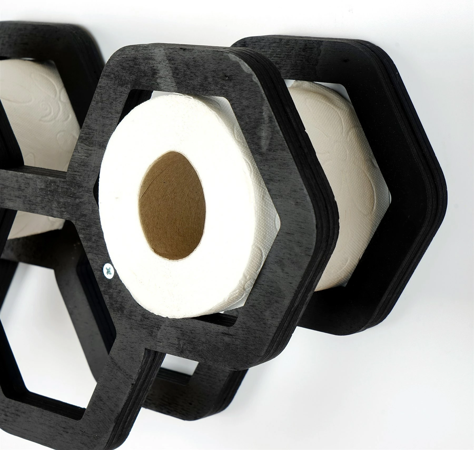 Mbajtës letre tualeti Hanah Home, Wc019, ngjyrë e zezë