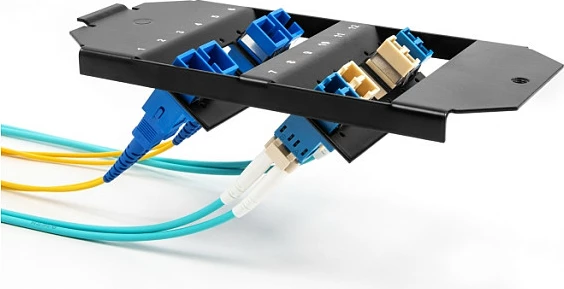 Kllapë montimi fibra optike DeLOCK, 12 port SC Simplex/LC Duplex, për floor tank, e zezë