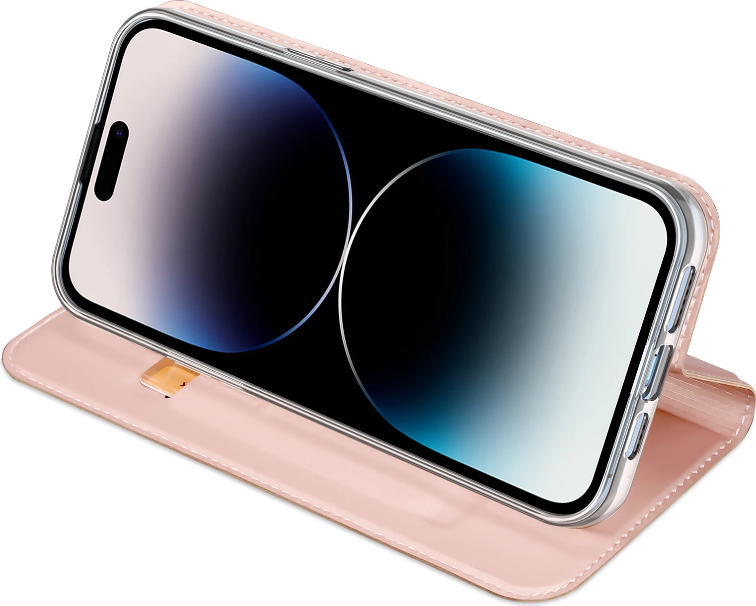 Mbështjellës Dux Ducis Skin Pro për iPhone 15 Pro Max, me xhep kartelash, rozë