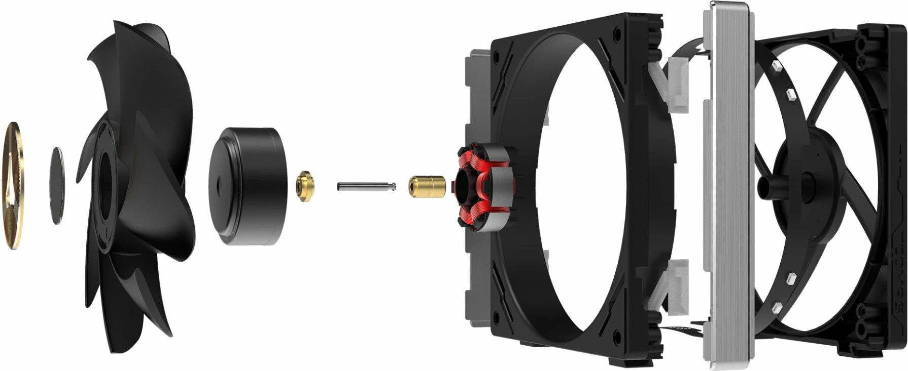 Ventilator për kasë PC Tcomas FC700 PRO 120mm ARGB PWM 3200rpm, i zi, 1 copë