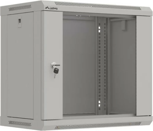 Kasë rrjeti Lanberg WF03-5309-10S, 9U, 19", montim në mur, derë xhami, gri