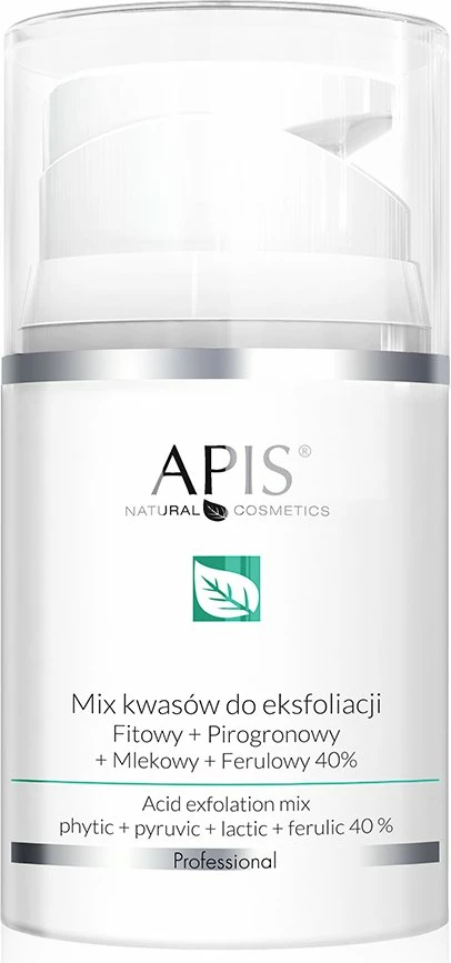 Acid eksfoliues për fytyrë APIS Fitowy + Pyruvic + Lactic + Ferulic 40% për femra, 50ml