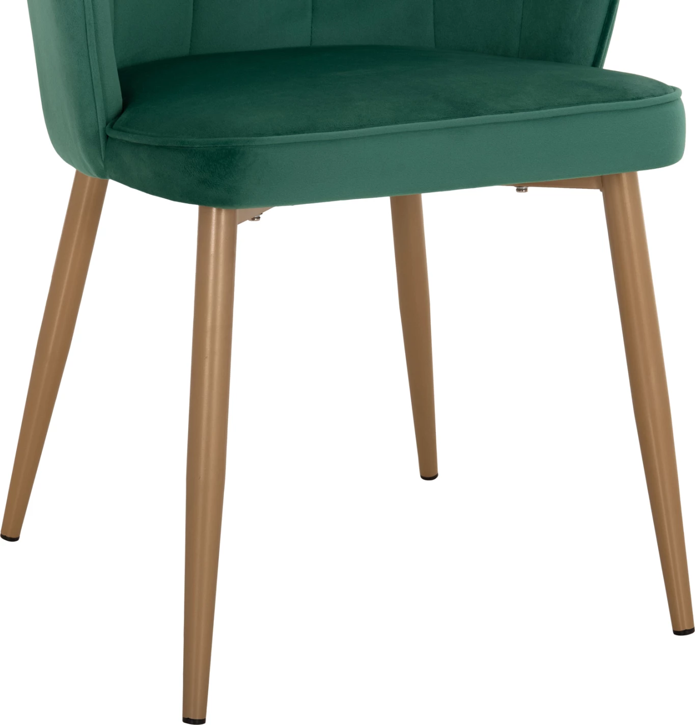 Karrige FH8737.03 kadife jeshile me kornizë metalike ari 48x48x85 cm., set prej 2 copë
