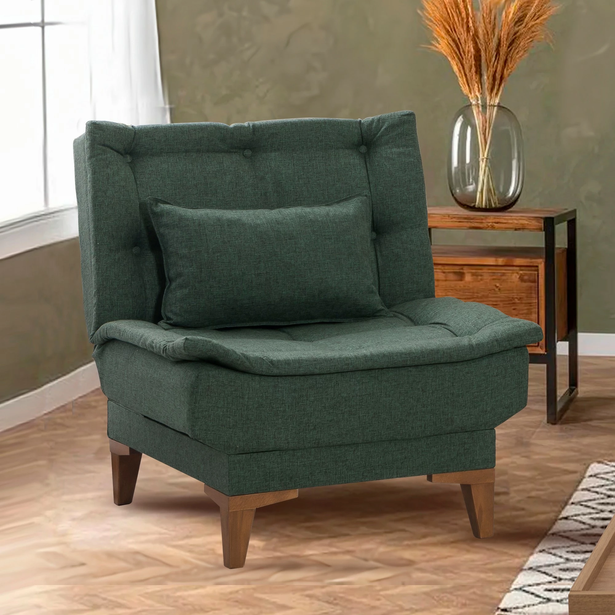 Karrige wing Atelier del Sofa, Santo, ngjyrë e gjelbër
