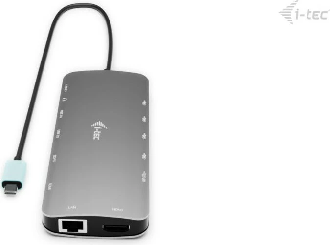 Docking station I-Tec USB-C Metal Nano, 3x display, 2x HDMI, 1x USB-C video, LAN, audio, gri