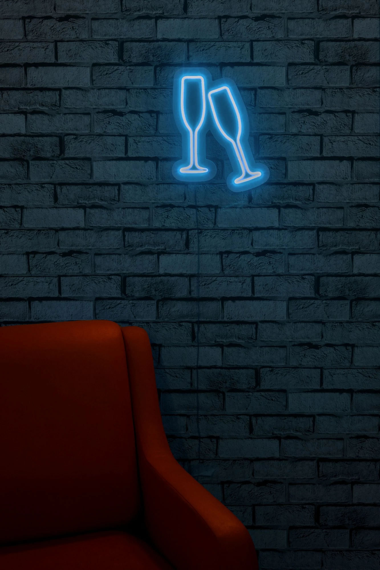 Dekor dritash LED, gota shampanje, plastikë, ngjyrë kaltër