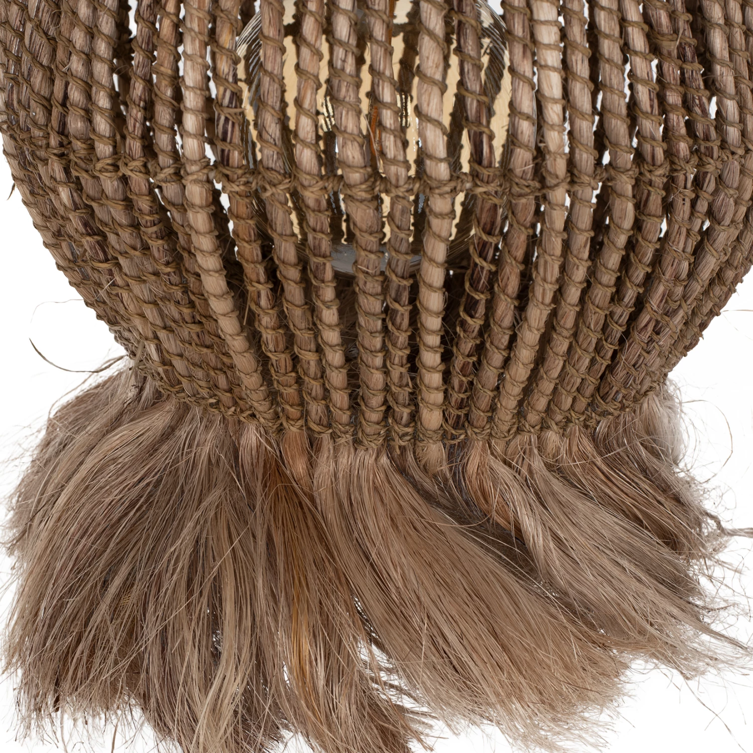 Llambë varëse tavani prej fibrash abaca natyrale 30x30x45-80Hcm.FH7772