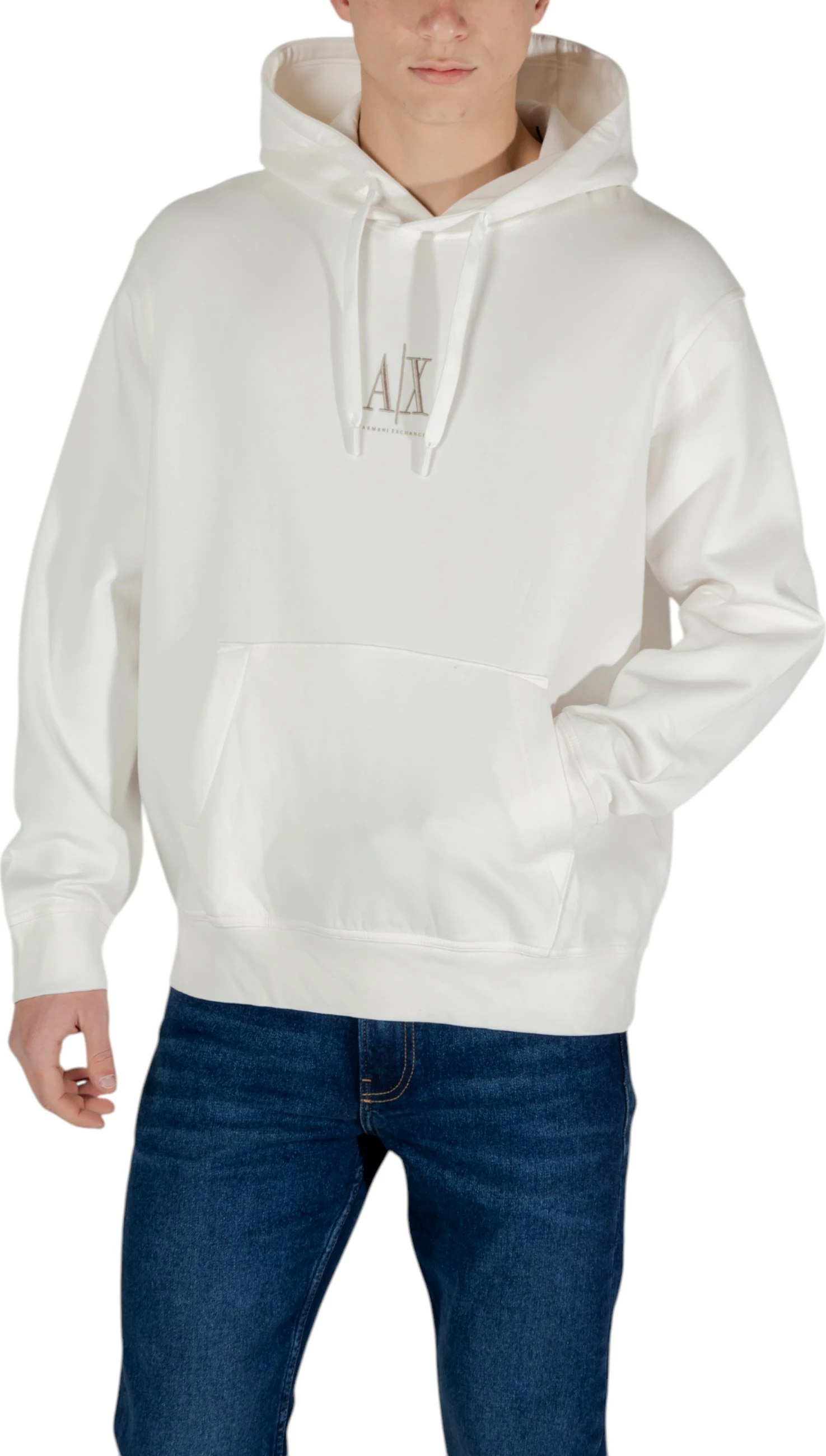Duks me kapuç për meshkuj Armani Exchange XM000369 AF10818, krem