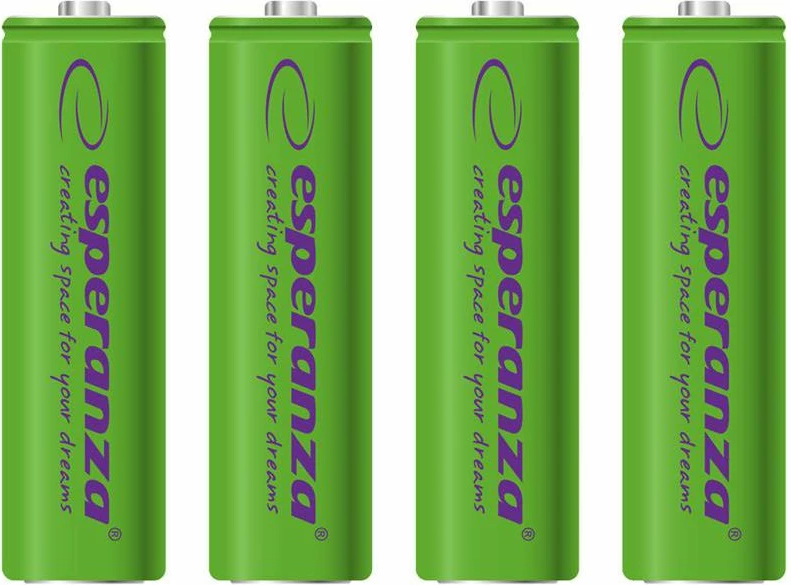 Bateri rikarikueshme Esperanza AA/R6 2000mAh 1.2V NiMH, e gjelbër, 4 copë
