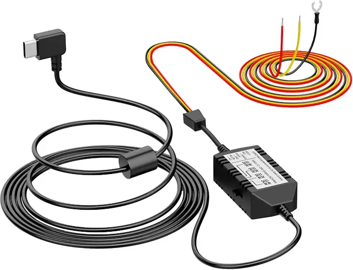 Kabllo energjie Viofo HK4 Hardwire Kit për video regjistrues, USB-C, set me 8 adapterë