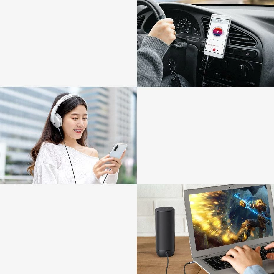Kabllo AUX Ugreen AV183 (UGR1186BLK) 3.5mm 3m, zezë