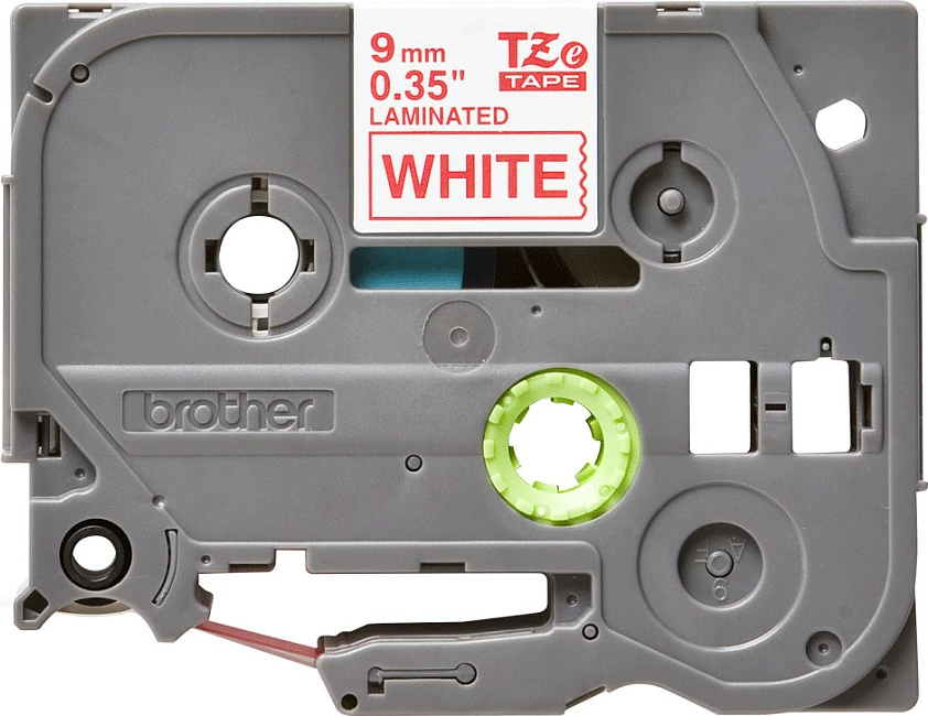 Kasetë shirit etikete Brother TZe-222, 9mm, red on white