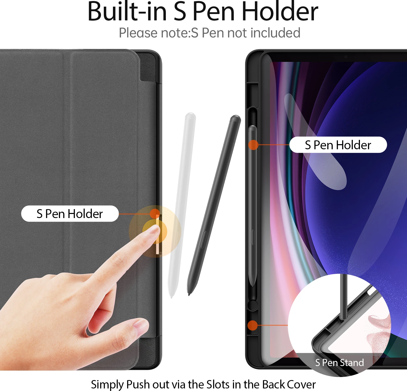 Mbështjellës tablet Dux Ducis Domo për Samsung Galaxy Tab S9, i zi