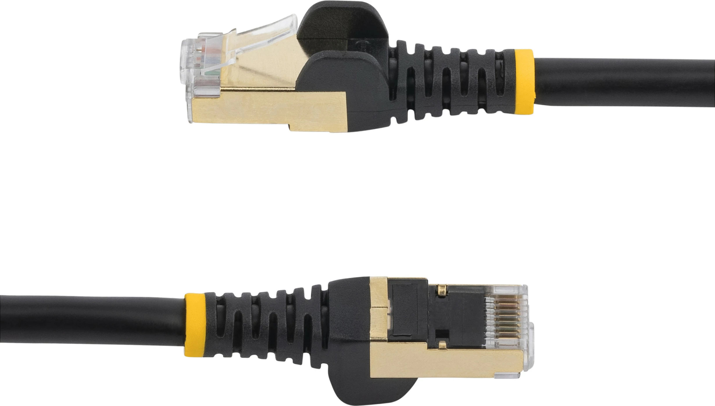 Kabllo Ethernet StarTech Cat6a 7m, STP, 10GbE, PoE 100W, RJ45, e zezë