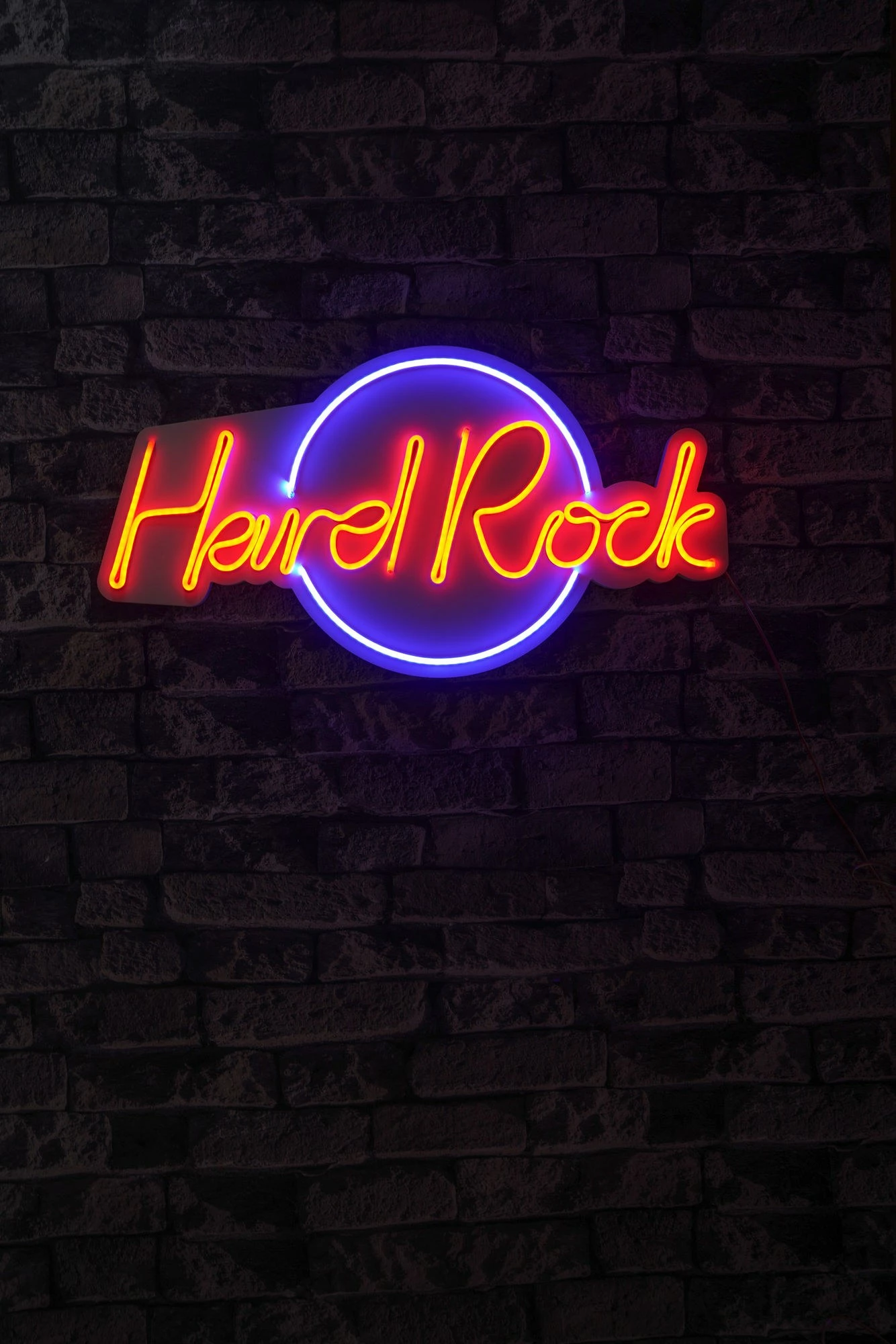 Dritë dekorative murale LED, plastikë, Hard Rock, ngjyrë kaltër dhe e kuqe