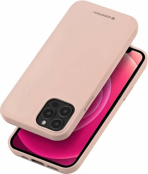 Mbështjellës Goospery 18175 Soft Feeling Silicone për iPhone 15, silikon, beige