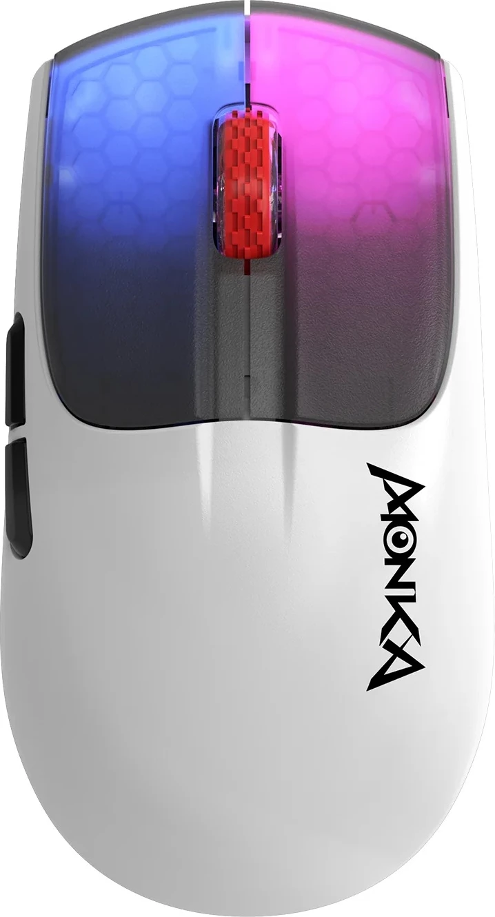 Maus Marvo Monka Vero G966W wireless 10000 DPI RGB, e bardhë