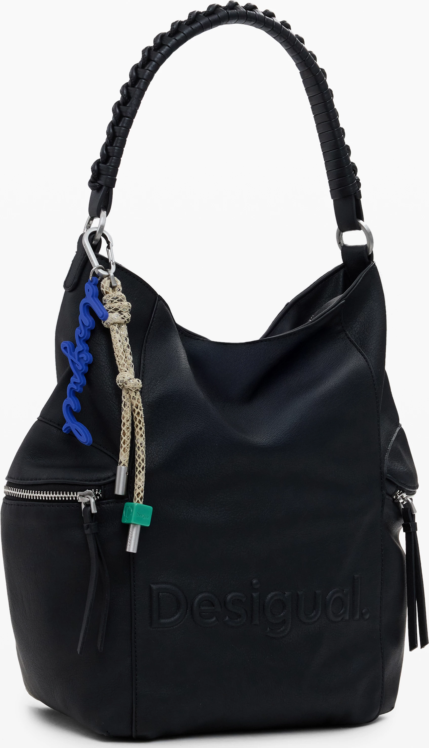 Backpack DESIGUAL Half Africa Logo femra, e zezë