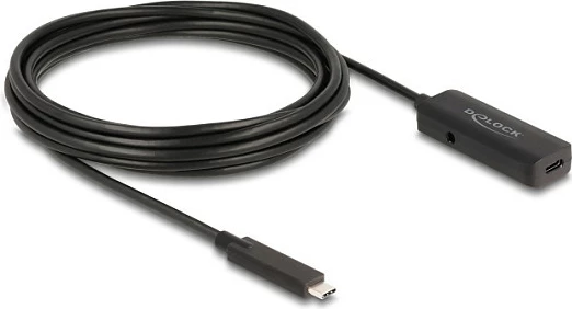 Kabllo zgjatëse aktive USB-C DeLOCK 5 m, 10 Gbps, USB 3.2 Gen 2, e zezë