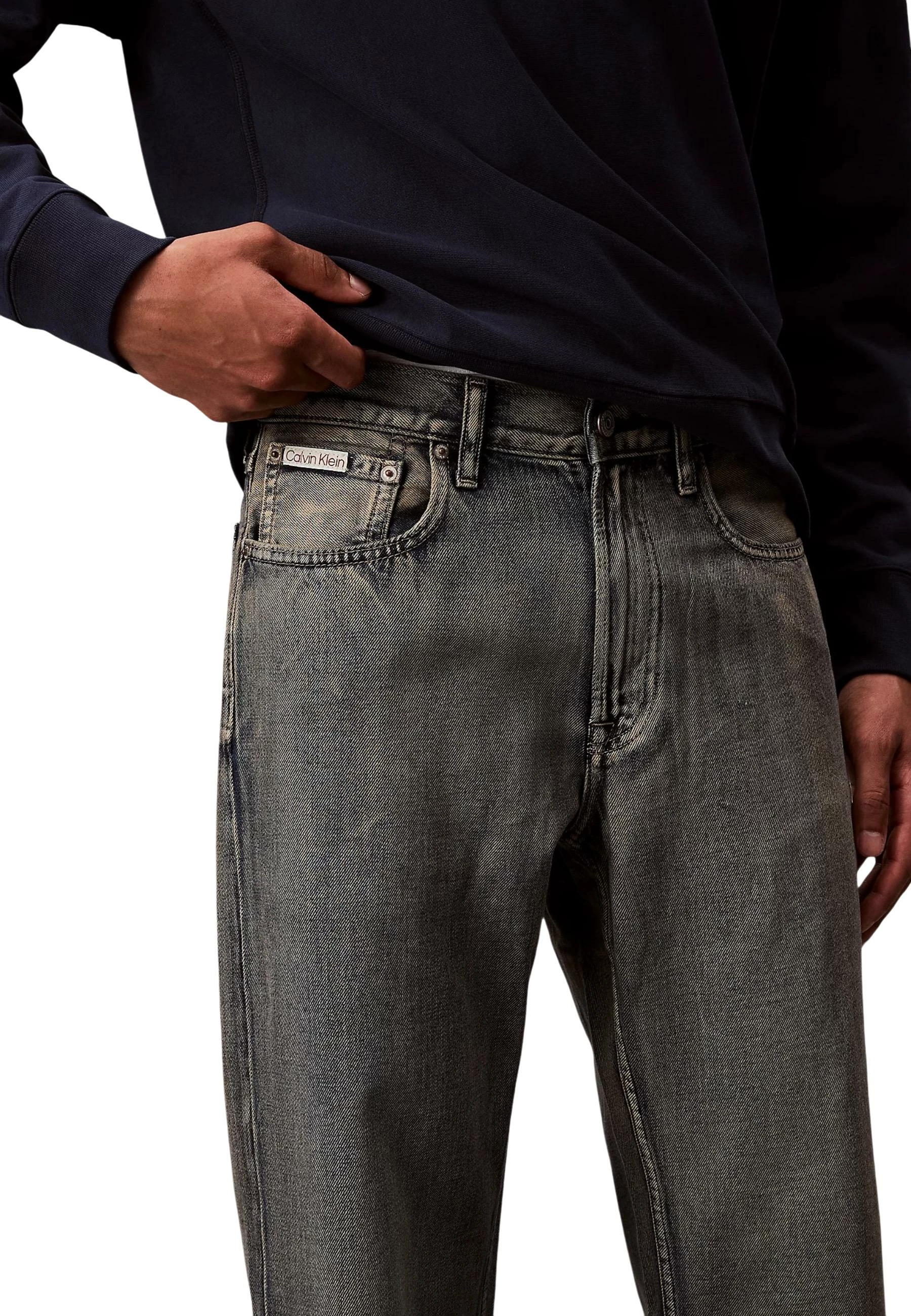 Xhinse për meshkuj Calvin Klein Jeans 90s Straight LV04RC739G, bezhë [Madhësia: W36 L32]