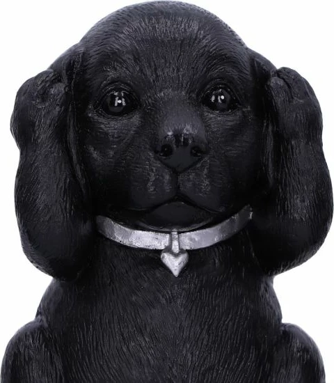 Figurinë dekorative NEMESIS NOW Three Wise Labradors 8.5 cm, resin, e pikturuar me dorë, set 3 copë, e zezë