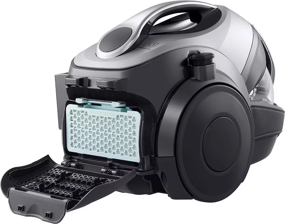 Fshesë me korrent, LG, VK8506NHA, bagless me Compressor, sistem filtrimi 2-shtresor, tub teleskopik, gri