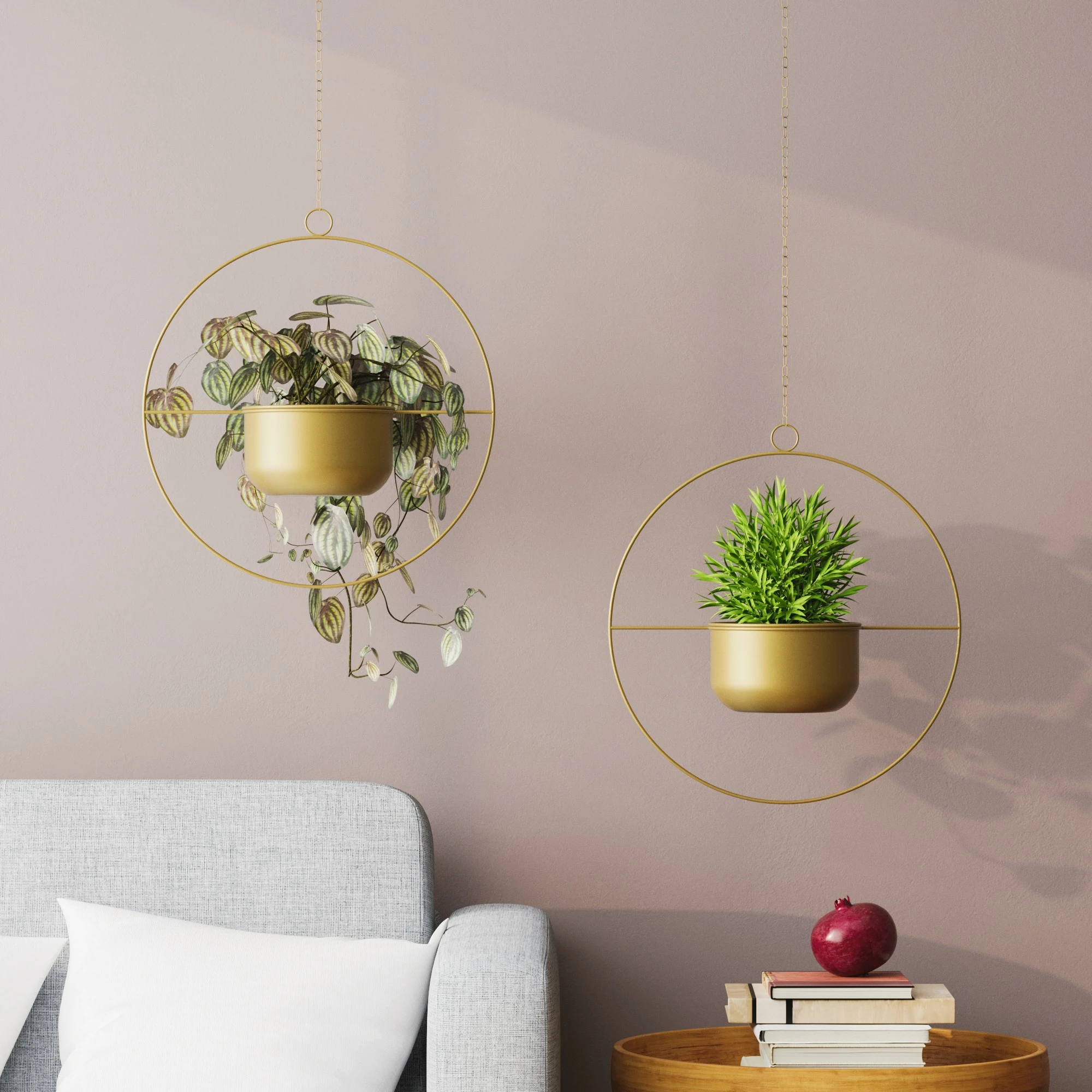 Vazo dekorative ngjyrë ari, Aberto Design, Payanda